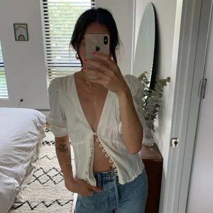 Reformation Eliana Top (Small Ivory)